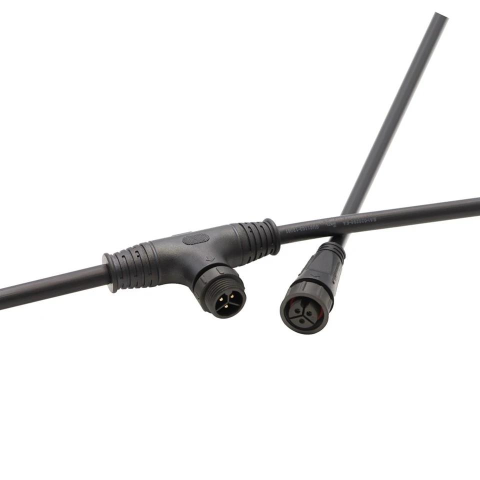 M12 2-6 Pin T-Tip Vodoodporen kabelski sklop za električna vozila s 16 mm glavnim kablom IP67